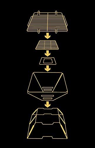 AceCamp Parrilla de carbón Portátil Plegable Parrilla Plegable Barbacoa Camping Parrilla Garden Party BBQ Parrilla de Acero Inoxidable, (Más tamaños) (Pequeño 34 x 36 x 22 cm)