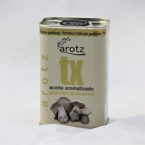 Aceite aroma de perretxico. Lata de aceite aromatizado 200ml. Acompaña cualquier plato y otórgale ese toque exclusivo de alto nivel culinario. Aceite con un aroma de Calocybe Gambosa.