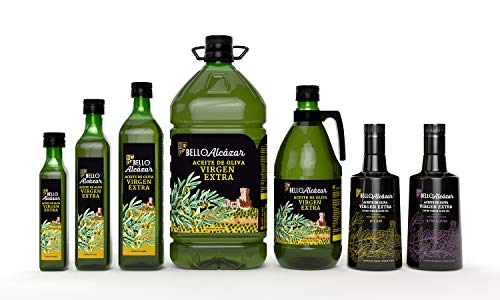 Aceite de Oliva virgen Extra - BelloAlcazar - AOVE del Valle de los Pedroches Formato economico de 3 garrafas de 5L