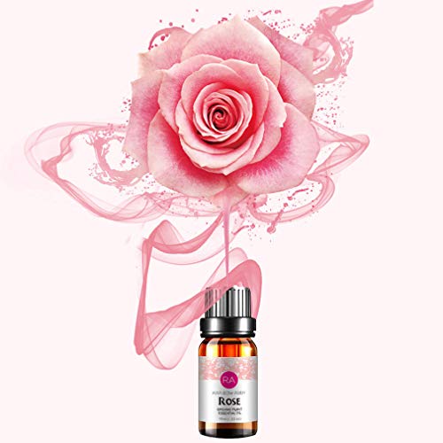 Aceite Esencial de Rosa, Aceite de Rosa de Aromaterapia Natural 100% Puro Para Difusor (10 ML)