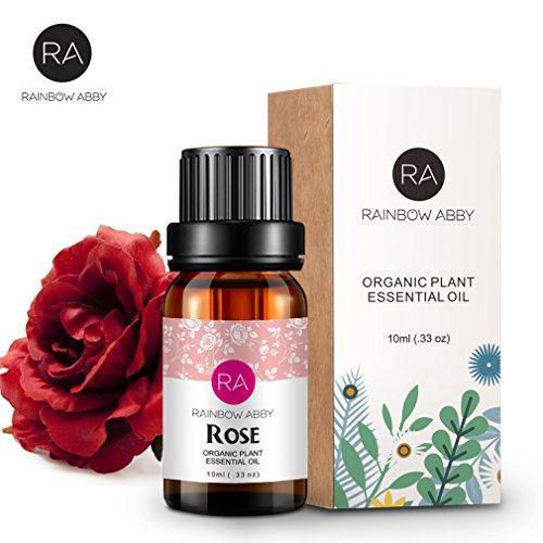 Aceite Esencial de Rosa, Aceite de Rosa de Aromaterapia Natural 100% Puro Para Difusor (10 ML)