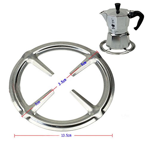 Acero inoxidable Anillo de gas Reductor Trivet Placa de la estufa Cocinero Cocinero Calentar Simmer Coffee Pots Cafetiere Espresso Makers Cacerolas Utensilios de cocina