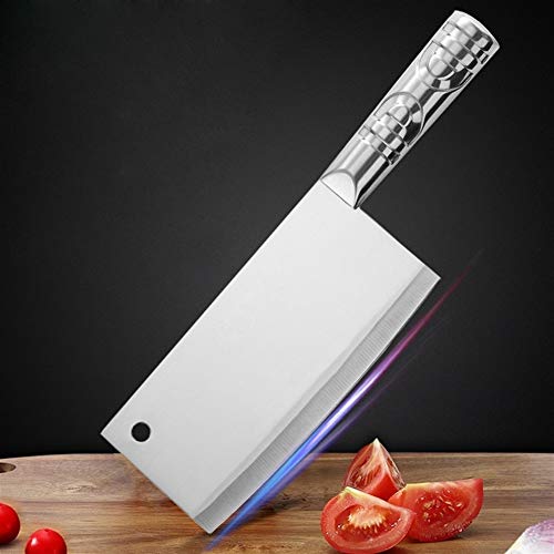 Acero inoxidable cuchillo de cocina china Cleaver de cortar del cuchillo de cocina del cocinero del carnicero cuchillos carne, pescado, verduras Cubiertos utensilios de cocina (Color : Silver)