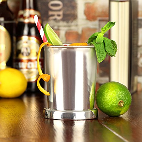 Acero inoxidable Julep Copa 14oz/400 ml – Estilo vintage Mint Julep Copa de cóctel para la presentación de cóctel