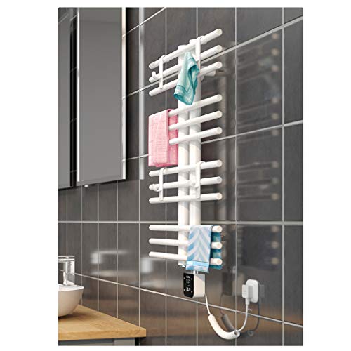 Acero Suave Inteligente WiFi Control de Temperatura calefacción eléctrica toallero baño termostático Calentador de Varillas múltiples radiador toallero Blanco 680 * 490 mm