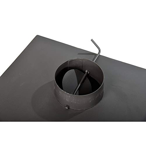 acerto 40485 Horno grande para el patio de metal - para calentar y ahumar I Dimensiones (AnxAlxProf) = 40 x 80 x 40 cm | Material = 2mm chapa de acero | Peso = 26kg | Calidad del producto Made in EU