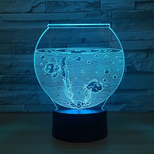 Acuario Forma acrílico luz de Noche luz Deslizante luz de Noche lámpara de Mesa decoración del hogar atmósfera decoración lámpara