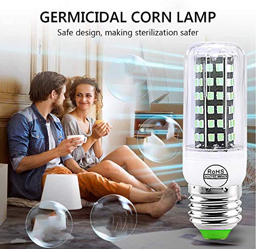 Adanse LáMpara Germicida UVC LáMpara de Ozono Ultravioleta Bombilla de Ozono de MaíZ UV DesinfeccióN Germicida para Dormitorio Escolar (220V)