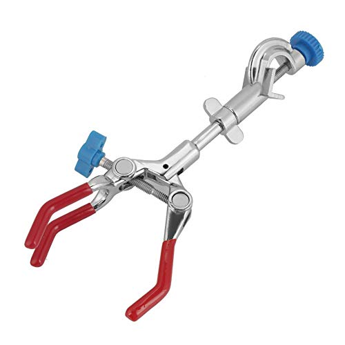 Adaptador Pinza de sujeción de clip de matraz de extensión de tres clavijas, Abrazadera giratoria de tres clavijas ajustable Laboratorio de laboratorio Tubo de ensayo Condensador Soporte de laboratori