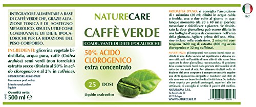 ¡ADELGAZA DE FORMA NATURAL CON EL CAFÉ VERDE! SÚPER OFERTA EN CAFÉ VERDE NatureCare 500 ml, extracto líquido sin alcohol ultraconcentrado para una mayor eficacia. 100 % natural y registrado ante el Ministerio de Salud italiano.