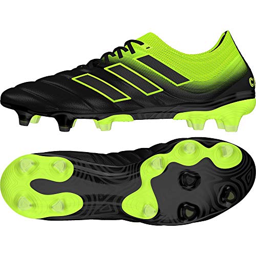 adidas Copa 19.1 FG, Zapatillas de Fútbol para Hombre, Negro (Core Black/Solar Yellow/Core Black Core Black/Solar Yellow/Core Black), 42 2/3 EU