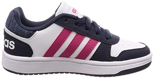 adidas Hoops 2.0, Zapatos de Baloncesto Unisex Niños, Blanco (Ftwwht/Reamag/Trablu Ftwwht/Reamag/Trablu), 37 1/3 EU