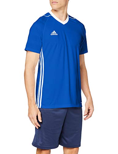 adidas Tiro 17 JSY Camiseta de Manga Corta, Hombre, Azul (Azufue/Blanco), L