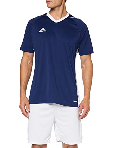 adidas Tiro 17 JSY Camiseta de Manga Corta, Hombre, Azul (Azuosc/Blanco), XL