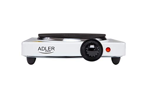 Adler AD-6503 Fuego eléctrico, 1500 W, 0 Decibeles, Esmaltado, Blanco