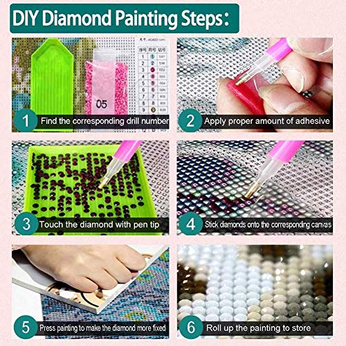 Adulto DIY Diamante Pintura 5D Cristal Rhinestone Bordado Punto de Cruz Completo Kit de Diamantes Manualidades Decoración de Pared Regalo Mandala Flor Figura 45x45cm