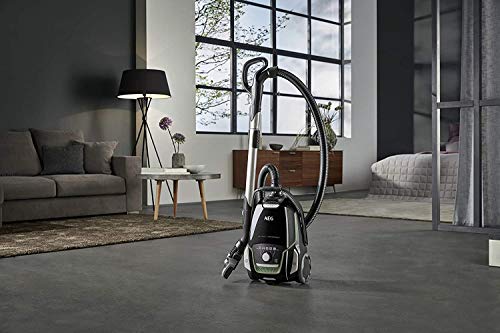 AEG VX9-2-ÖKO Aspirador con bolsa, gama ecológica, AAAA, 850W, 65dB, con cepillos extra,Ébano negro