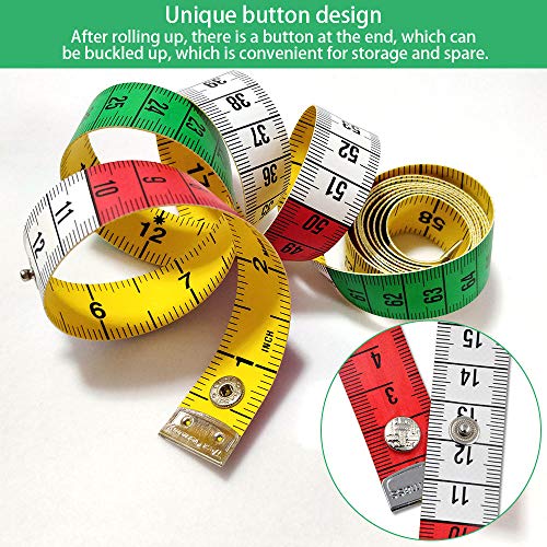 AFASOES Cinta Metrica Costura 150 cm/60 Pulgadas Cinta de Medir Pulgadas cm Cinta de Medir Ropa Cinta de Costurera Cinta Metrica Enrollable Cinta Medir Cuerpo Cinta de Sastre para Ropa Costura Cuerpo