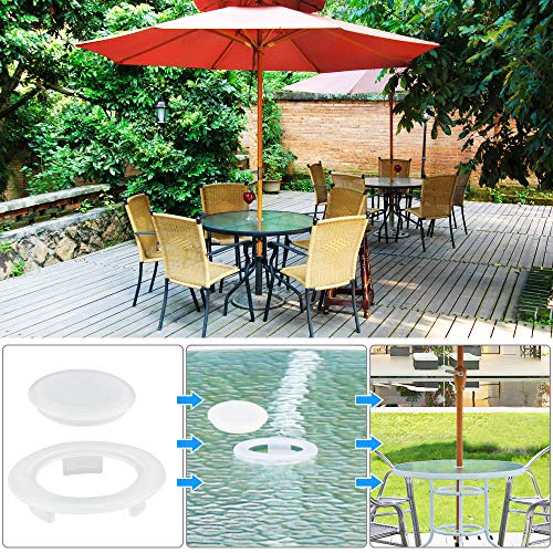 AFASOES Pcs Tapon Mesa Sombrilla 2 Pulgadas con Tapa Uso para El Agujero de 2 Pulgadas de Mesa y Meños que El 1.65 Pulgadas Poste de la Paragua para Mesa de Patio Sombrillas de Patio Agujero Parasol