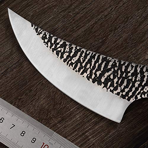 Afilado 5 6 7 pulgadas cuchillo de la supervivencia que acampa de Serbia Caza Cuchillo Chef Forjado en rodajas de deshuesar Cocina espiga completa hecha a mano caja de regalo chef (Color : 6 inch)