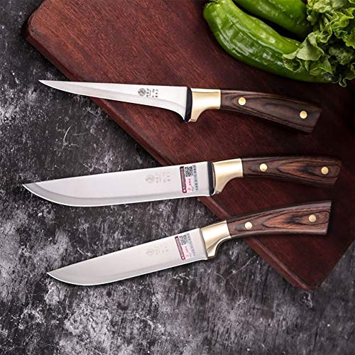 Afilado Cuchillo Chef 7Cr17 inoxidable de 6,5 pulgadas forjado hecho a mano de múltiples funciones del cuchillo de cocina turca Chef de deshuesar Cuchillo for la carne chef (Color : HZ 7T03 1Piece)