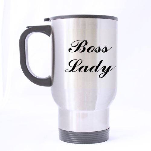 Agradable y divertida del jefe de la señora tema - 100% - tazas de viaje Material de acero inoxidable de 14 oz tamaños