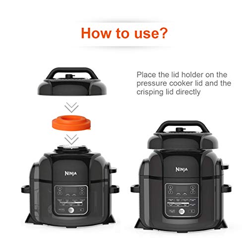 AIEVE - Soporte de silicona para olla de cocina a presión y freidora de aire Ninja Foodi de 5 Qt, 6,5 Qt y 8 cuartos (naranja)