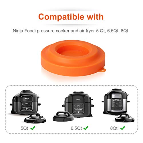 AIEVE - Soporte de silicona para olla de cocina a presión y freidora de aire Ninja Foodi de 5 Qt, 6,5 Qt y 8 cuartos (naranja)