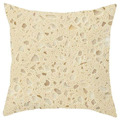 AIni Funda De Almohada De Terciopelo Corto para El Hogar,Funda De Almohada De Gamuza Estampada De Comida,Turrón,Galletas,Sofá Dormitorio Decoración del Hogar,Cuadrada 45 X 45 Cm