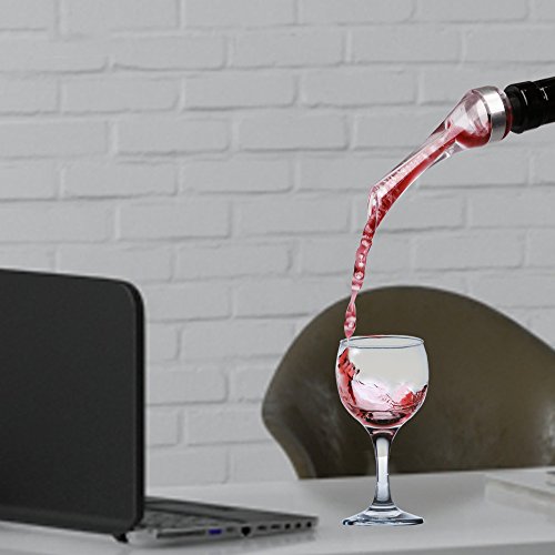 Aireador de Vino Decantador de Vino - ASOG Oxigenador de Vino Vertedor de Vino Profesional de Acero inoxidable Decantador Rápido Accesorios de Vino Fiesta Regalo Rerfecto