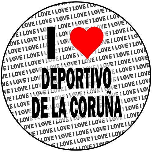 AK Giftshop I Love Deportivo Da La Coruna - Decoración Redonda para Tartas (20 cm)