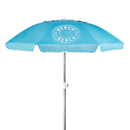 Aktive 62166 - Sombrilla de playa azul diámetro 200 cm UV5O Beach