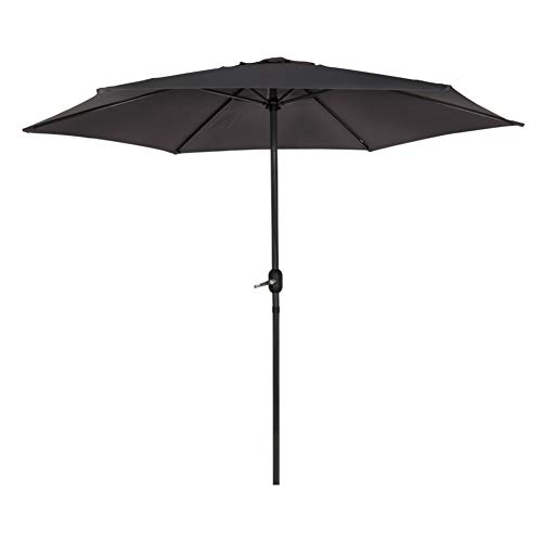 Aktive - Parasol hexagonal Garden diámetro 2,7 m - Mástil de aluminio 38 mm - Color gris (ColorBaby 53870)