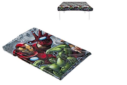 ALMACENESADAN 1077, Pack Desechables cumpleaños Fiestas y cumpleaños Avengers, compuestopor Mantel Fiesta plástico 120x180 cm, por 8 Platos, 8 Vasos y 20 servilletas