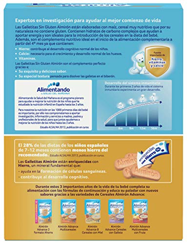 Almirón Galletas sin Gluten para Disolver en el Biberón, a partir de 4 meses - 250 g