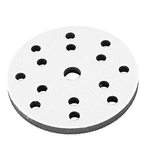 Almohadilla de pulido de esponja suave de 6 pulgadas con orificio para máquina de pulido autolimpiante neumática Máquina de pulido al vacío eléctrica(6 pulgadas 15 hoyos)