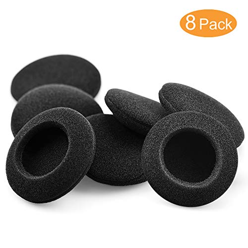 Almohadillas Auriculares,TesRank Almohadilla Espuma Reemplazo 8 Piezas Oído Repuesto Esponja Earpads Compatible con Mayorías de Auriculares- Negro,49-53mm/1.93"-2.1"