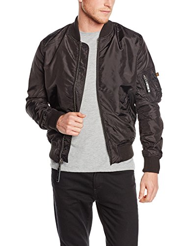 ALPHA INDUSTRIES MA-1 TT Chaqueta, Negro (Black 03), L para Hombre