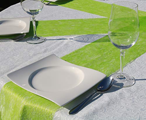 AmaCasa - Camino de mesa no tejido, cinta de mesa, no tejida, para boda, comunión, 23 cm/25 m