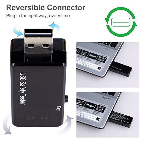 AMANKA USB Multímetro qc2.0 qc3.0 Tester Voltaje de Corriente (a) (V) Energía (WH) Obstrucción Capacidad (mAh) y Tiempo de Potencia (W) (Segundos), Temperatura