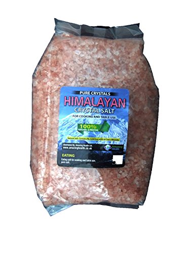 Amazing Health - 2kg Sal Granulada del Himalaya de Consumo Alimenticio para Molinillo de Sal