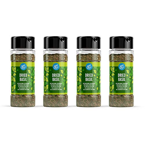 Amazon Brand - Happy Belly - Albahaca seca - 4x15g