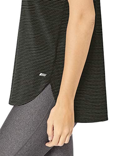 Amazon Essentials Patterned Studio Relaxed-Fit Crewneck T-Shirt Fashion-t-Shirts, Raya Negra (Black Stripe), US S (EU S - M)