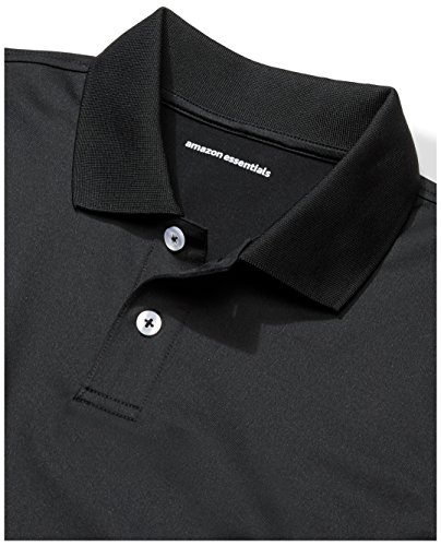 Amazon Essentials Performance Polo (2 Pack) Shirts, Agua/Negro, S