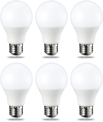 AmazonBasics Bombilla LED Esférica E27, 9W (equivalente a 60W), Blanco Cálido, Regulable - 6 unidades