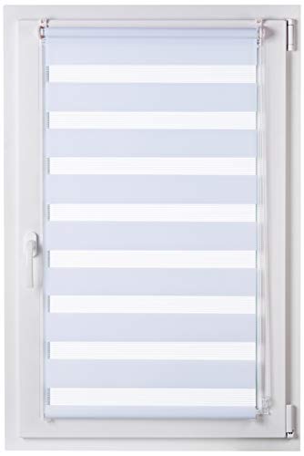 AmazonBasics - Estor enrollable de doble capa, 56 x 150 cm, Blanco