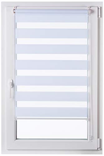 AmazonBasics - Estor enrollable de doble capa, 56 x 150 cm, Blanco