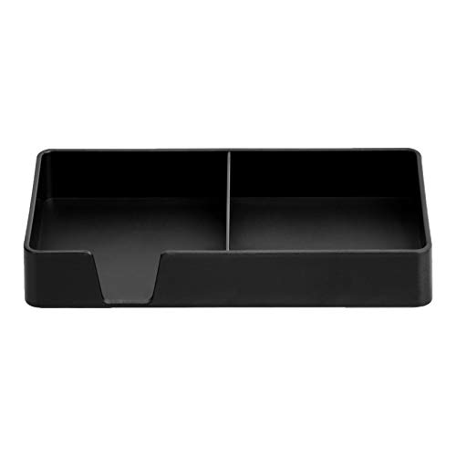 AmazonBasics Organizador de plástico, bandeja pequeña, negro