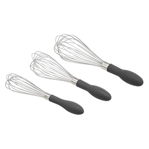 AmazonBasics - Set de varillas de acero inoxidable, grises, 3 unidades