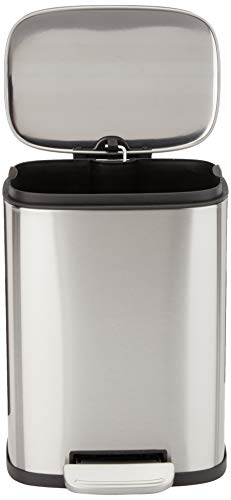 AmazonBasics Trash Can, Plata, 5L